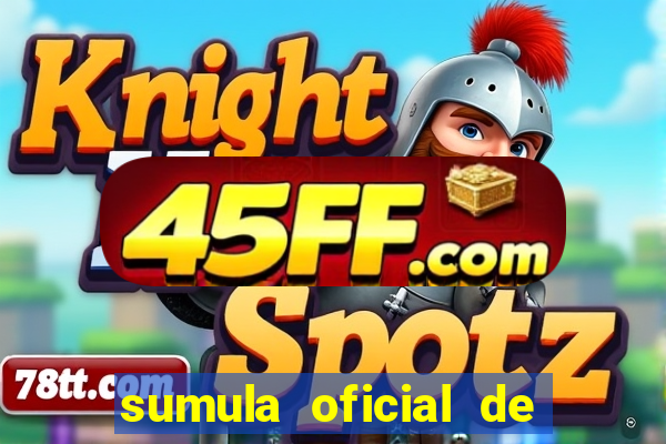 sumula oficial de futebol 7 society excel